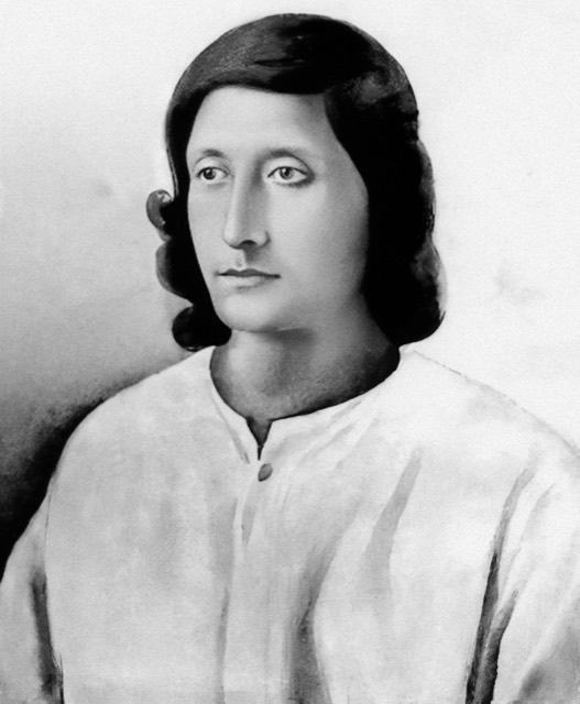 Portrait of the Hindi poet Suryakant Tripathi Nirala